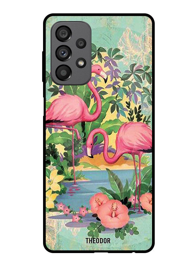Theodor Protective Case Cover For Samsung Galaxy A23  Pink Flamingoes - Image 1