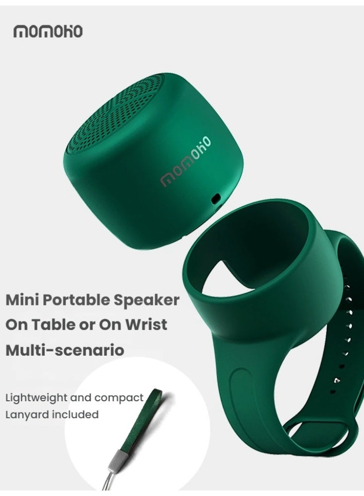 MOMOHO Wireless Bluetooth Mini Portable Waterproof Speaker Wearable with Wrist Strap Wristband, Outdoor Sports Running Cycling Hiking Wearable Water-resistant Small Speaker, IPX6 Bluetooth TF Card Waterproof Water Resistant, National Day Ramadan and other Festival - Image 1