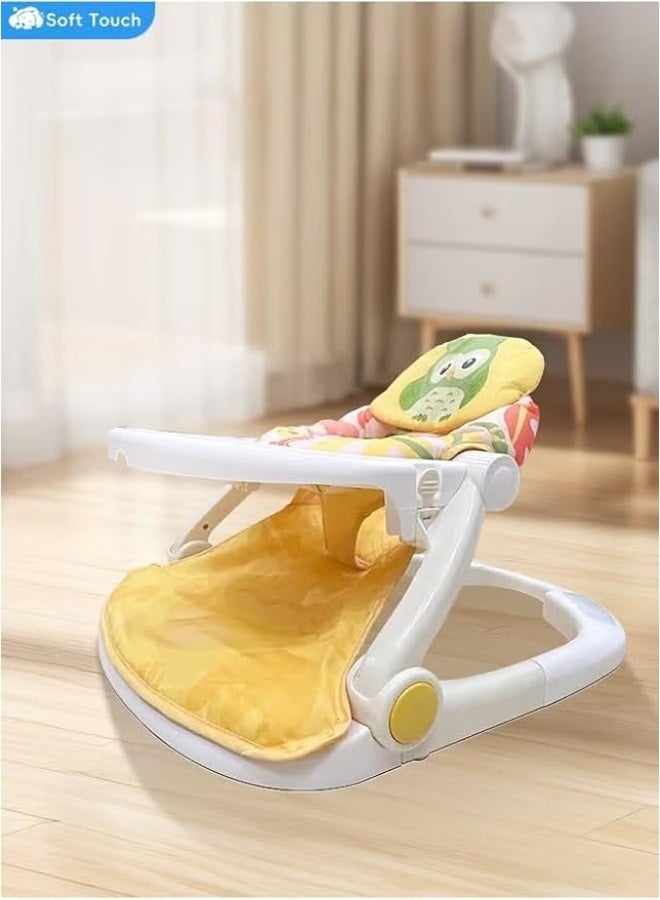 Tiibaby كرسي أرضي موسيقي للأطفال مع بيانو مضيء، تصميم قابل للطي، للأعمار من 18 شهرًا فما فوق حتى 25 رطل (11.3 كجم) - Image 2