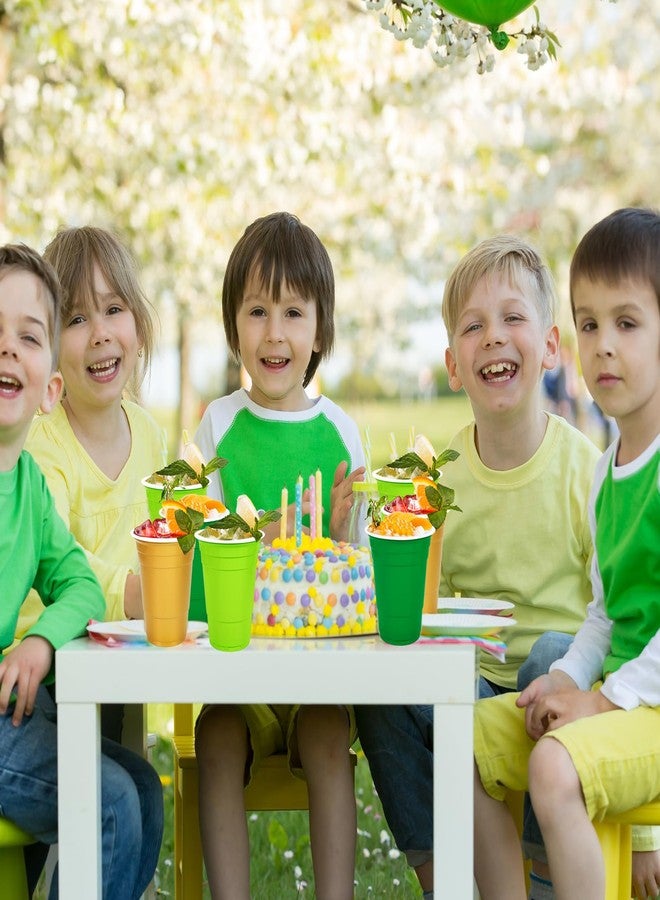 Whaline 60 Pcs St. Patrick's Day Plastic Cups 16 Oz Drinking Cups Green Gold Disposable Cup for Irish Holiday Graduation Party Supplies - Image 4