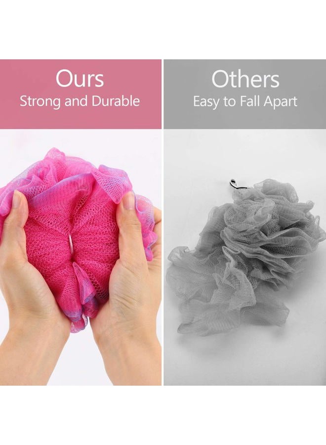 BTYMS 4 Pieces Shower Loofahs Bath Sponges 60g Bath Scrunchies Mesh Pouf Exfoliating Loofa for Body Washing - Image 4