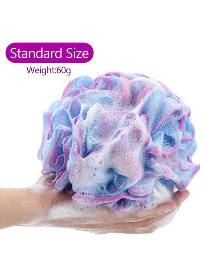 BTYMS 4 Pieces Shower Loofahs Bath Sponges 60g Bath Scrunchies Mesh Pouf Exfoliating Loofa for Body Washing - Image 3