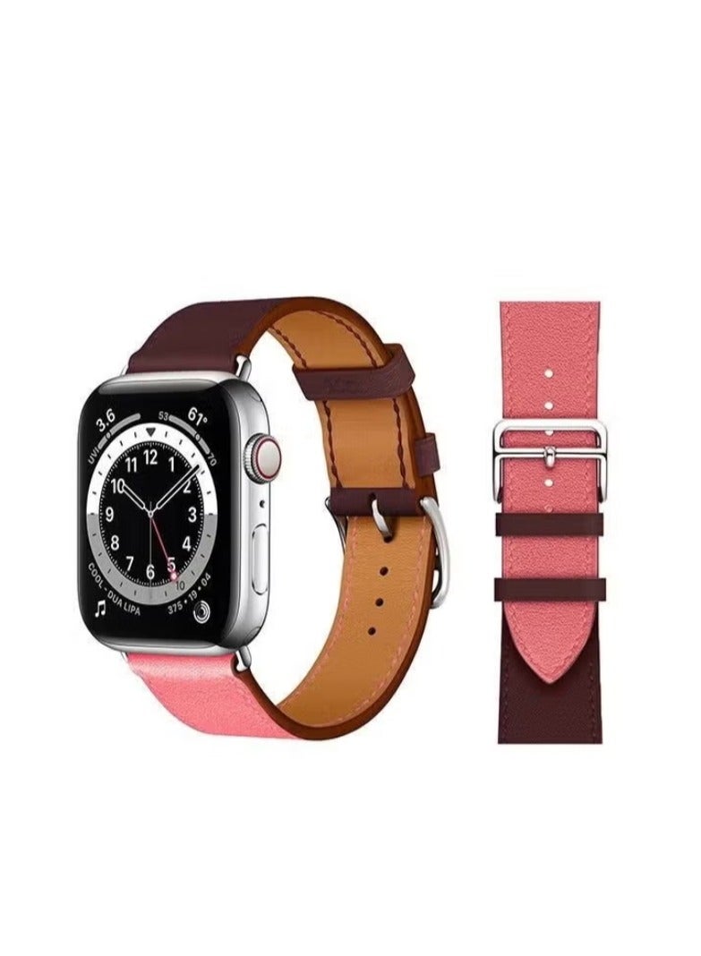 vesus Genuine Leather Replacement Band For Apple Watch Series 6/SE/5/4/3/2/1