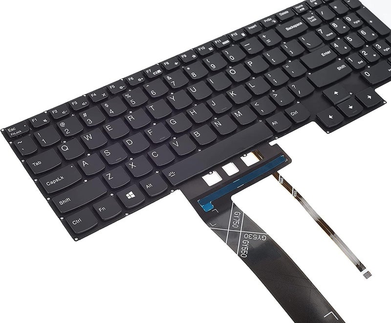 Wefly لوحة مفاتيح لابتوب متوافقة مع Lenovo Ideapad Gaming 3-15ARH05 3-15IMH05 / Legion 5-15ACH6 5-15ACH6A 5-15ACH6 5 Pro-16ACH6 Pro-16ACH6H Pro-16ITH6 تخطيط أمريكي مع إضاءة خلفية - Image 3