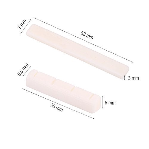 VGEBY Bone Nut for Ukulele, Ukulele Bridge Saddle Guitar Bone String Saddle and Nut for 4 String Ukuleles Musical Instrument Repair Parts - Image 4