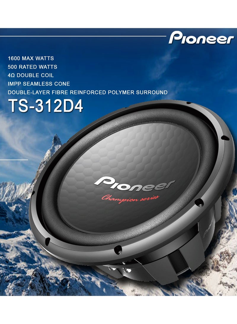 Pioneer Pioneer Tsw312D4 Champion Series 12Inches 1500 Watt Dual 4 Ohm Voice Coil Dvc Car Subwoofer, Coaxial  - Image 2