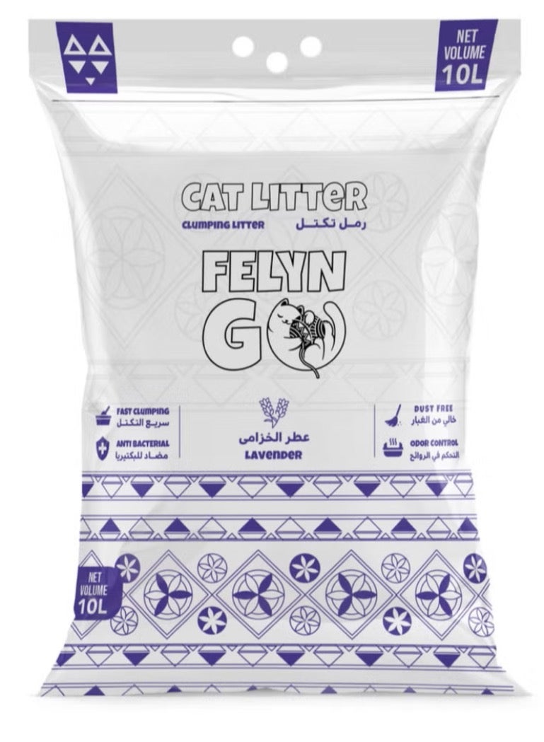 Felyn Go Sand for Cats with the Smell of Lavender (Lavender Perfume) 10L