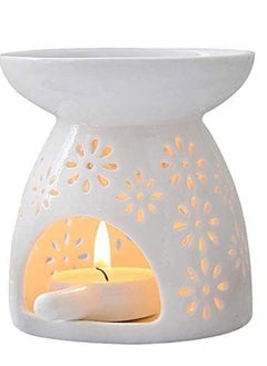 Womdee Essential Oil Candle Warmers, Ceramic Tealight Holder,Aroma Oil Burner,  - Image 1