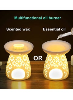 Womdee Essential Oil Candle Warmers, Ceramic Tealight Holder,Aroma Oil Burner,  - Image 4