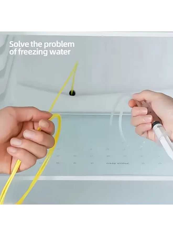 Yellow Car Drain Cleaning Brush Flexible Long Hose Auto Sunroof Detailing Tool - Image 4