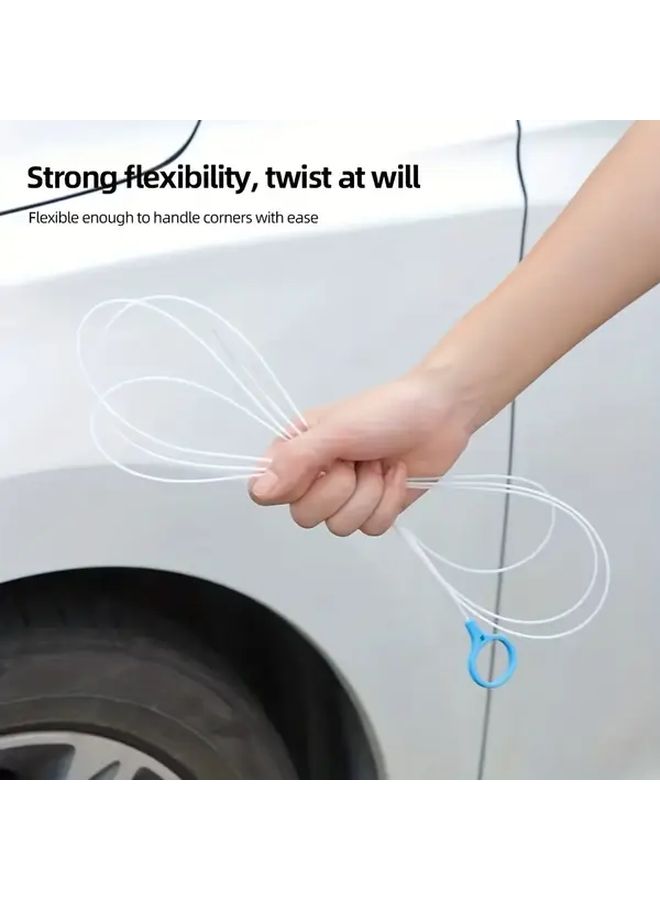 Yellow Car Drain Cleaning Brush Flexible Long Hose Auto Sunroof Detailing Tool - Image 5