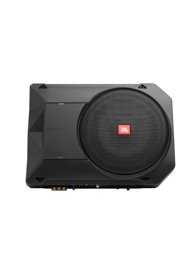JBL BassPro SL2 8" Powered Car Underseat Subwoofer with Amplifier – 125W RMS / 250W Peak, Compact Under-Seat Bass System - Image 1