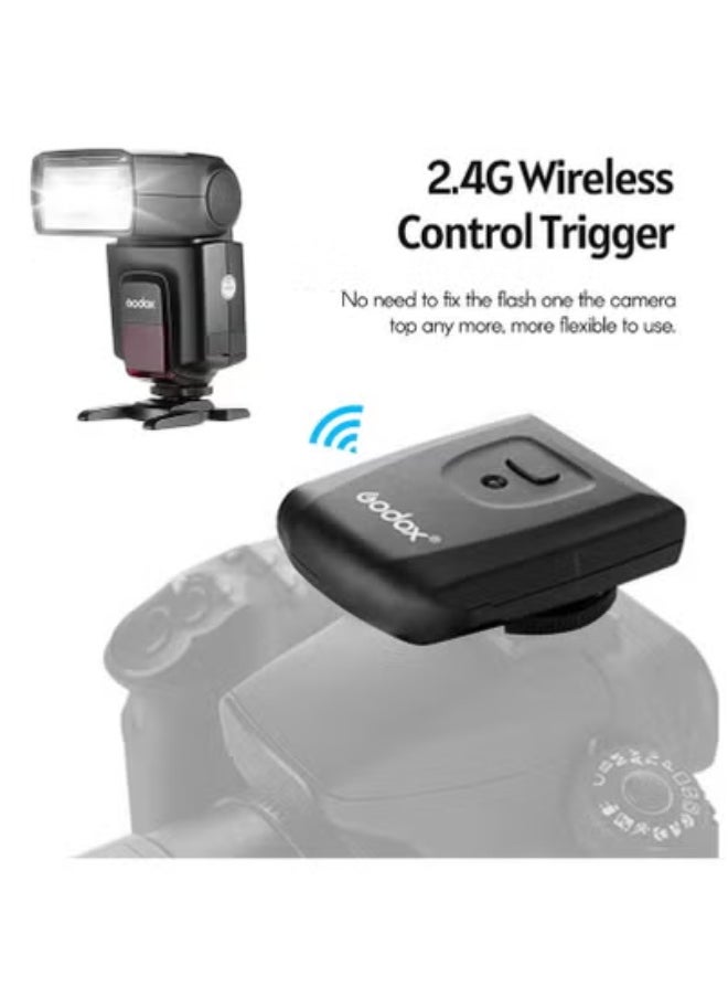 Godox TT520ⅡUniversal On-Camera Flash Electronic Speedlite + AT-16 2.4G Wireless Trigger Transmitter Guide Number 33 S1 S2 Modes Replacement for Canon Nikon Pentax