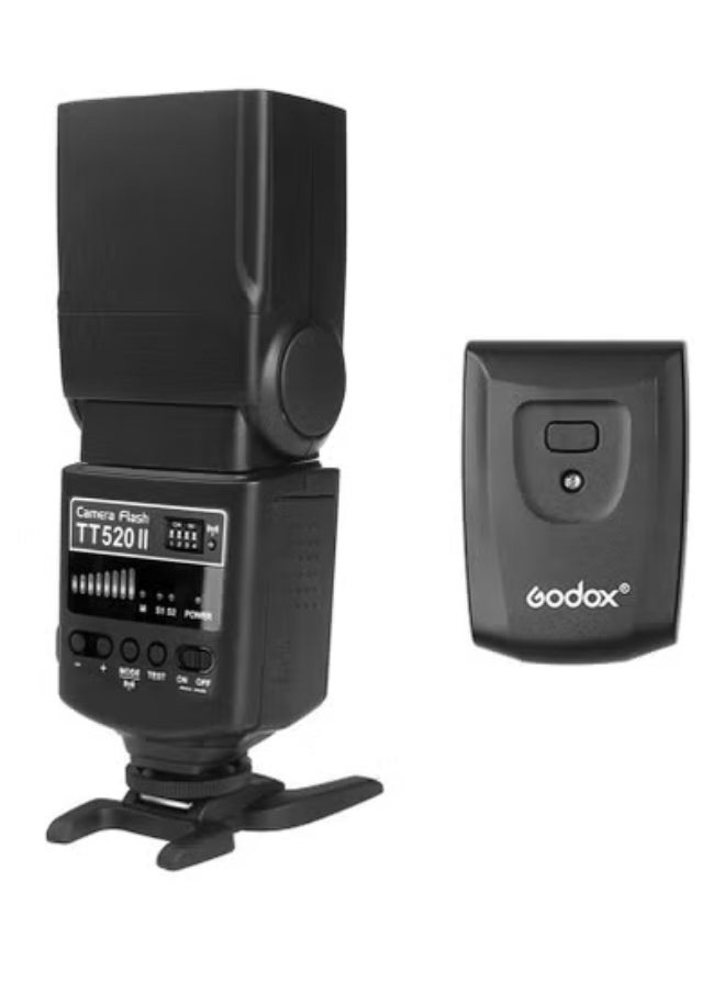 Godox TT520ⅡUniversal On-Camera Flash Electronic Speedlite + AT-16 2.4G Wireless Trigger Transmitter Guide Number 33 S1 S2 Modes Replacement for Canon Nikon Pentax