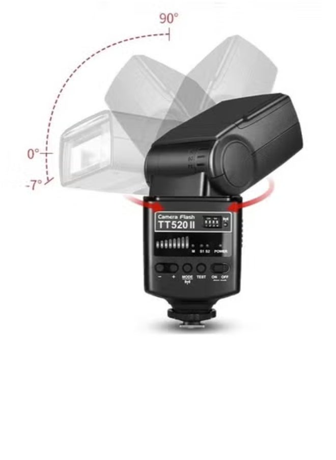 Godox TT520ⅡUniversal On-Camera Flash Electronic Speedlite + AT-16 2.4G Wireless Trigger Transmitter Guide Number 33 S1 S2 Modes Replacement for Canon Nikon Pentax