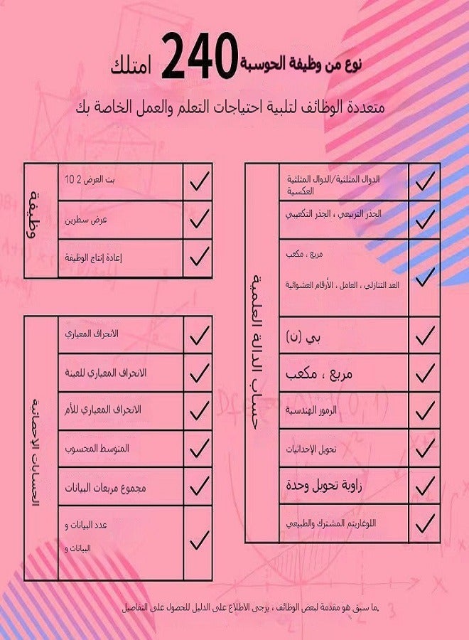 لوحة كتابة مع حاسبة وظائف محمولة صامتة قابلة للطي متعددة الوظائف - Image 4