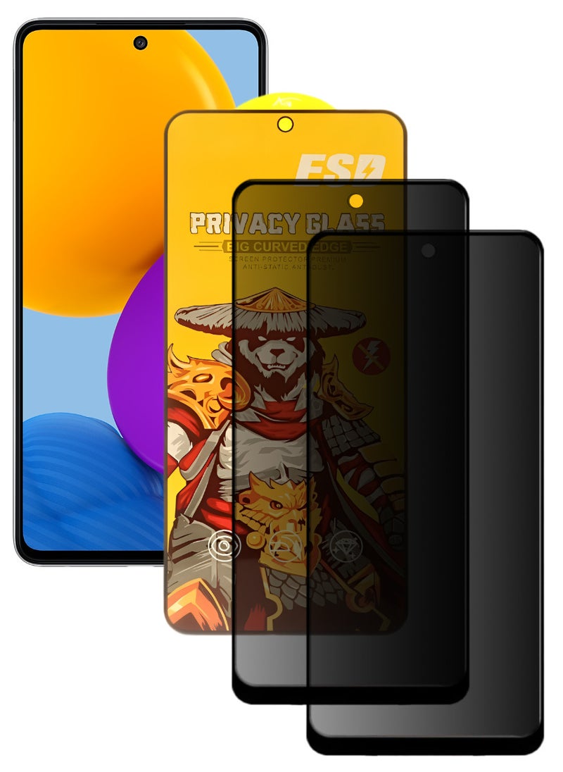 ESD 2 Pieces Tempered Dustproof Privacy Glass Screen Protector Compatible For Samsung Galaxy M52 5G - Image 1