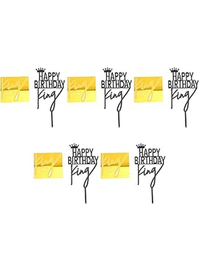 Acrylic Crown Cupcake Topper Set Of 5 For Boys Birthday Party Decorations - Image 1