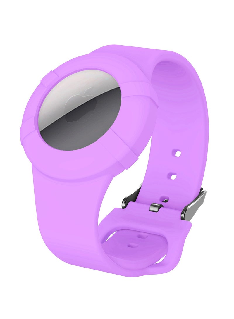 2 Pcs Airtag Wristbands for Kids Soft Silicone Bracelet Lightweight Waterproof Band Compatible with Apple Airtag Watch Band for Children and Toddler - Image 3