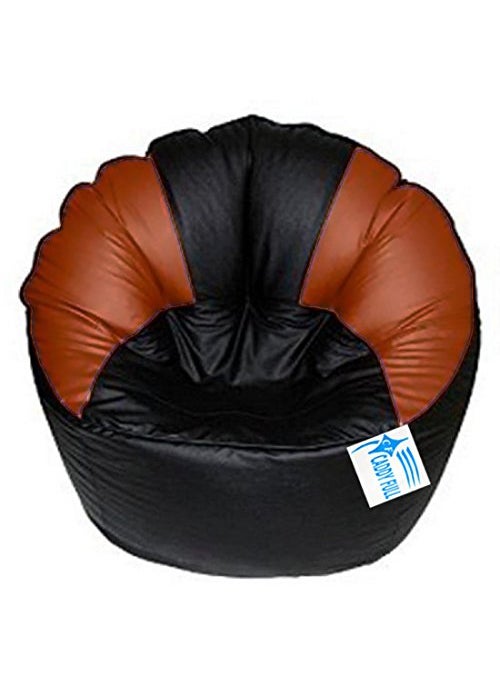 caddyFull caddyFull XXXL Muddha Chair Without Beans Black and Brown 