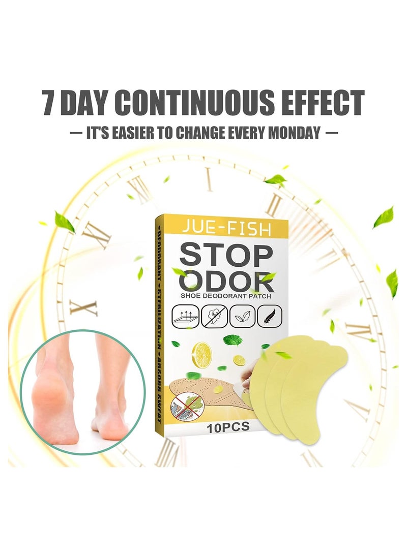 Generic 10 Pcs Shoes Odor Remover Patch, Athlete's Foot Soothing Insolestickers, Antiperspirant Foot Care Stickers, Suitable for People with Foot Odor and Sweaty Feet Prevent Blisters on the Soles of the Feet  - Image 3