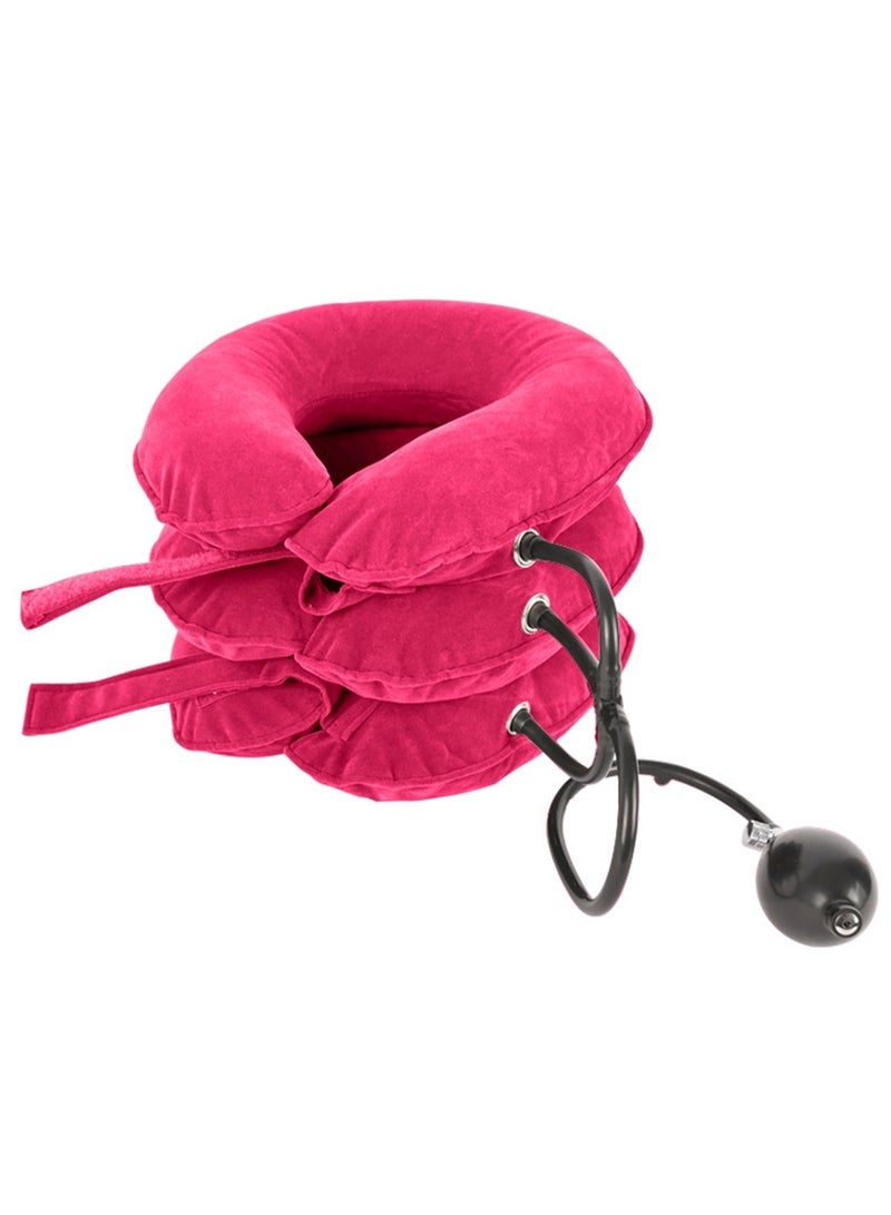 Generic Inflatable flocked neck brace corrector neck support protection home car neck protection - Image 1