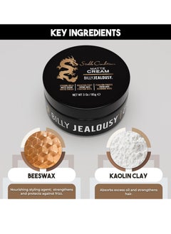 Billy Jealousy Billy Jealousy Stable Condition Matte Cream for Men with Natural Hold and Matte Finish, Reworkable, Lightweight, Water Based Hair Styling Product, Vanilla & White Musk Scent, 3 Oz.  - Image 2
