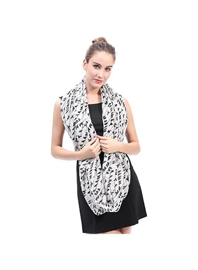 Arabest Lightweight Infinity Scarf with Bird Print for Women, All-Season Accessory - Image 3
