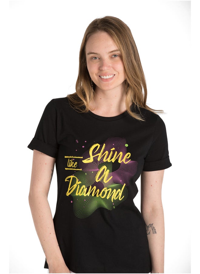 Marco Bergamo - Crew Neck Printed Front Top - Image 1