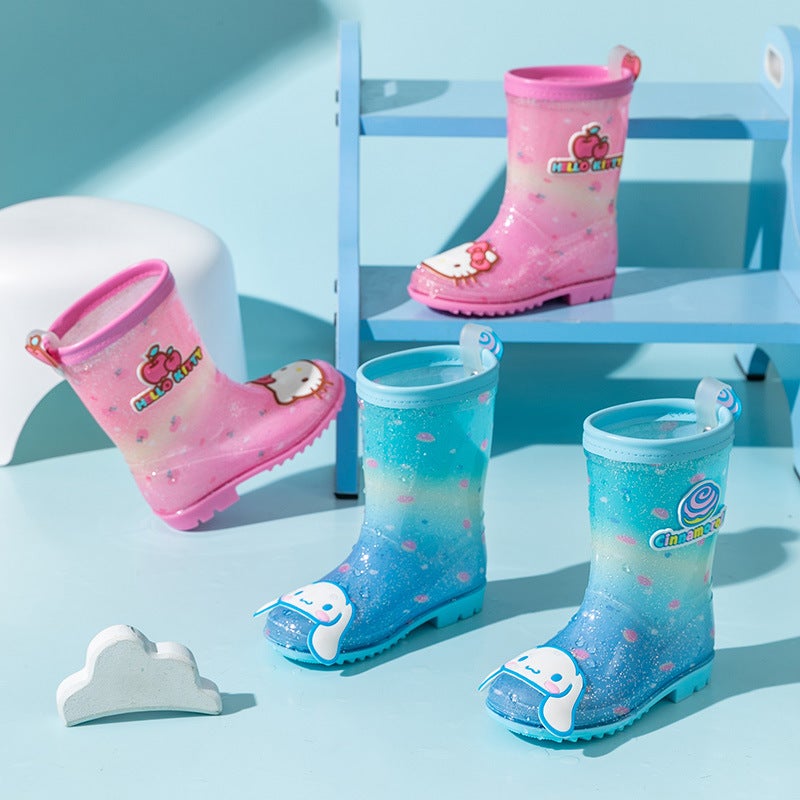 Sanrio Four Seasons Children'S Rain Boots Coolomi Hello Kitty Rain Boots Men And Women Non-Slip Kindergarten Primary School Students Fashion - Image 5
