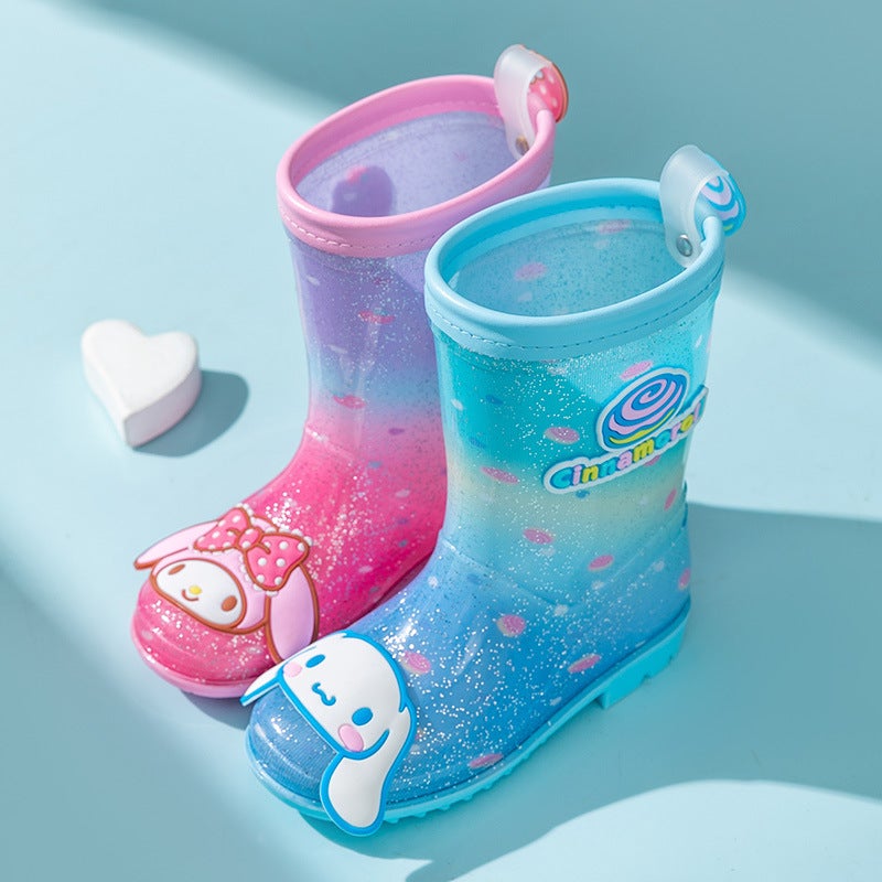 Sanrio Four Seasons Children'S Rain Boots Coolomi Hello Kitty Rain Boots Men And Women Non-Slip Kindergarten Primary School Students Fashion - Image 3
