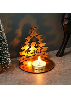 Webelkart Webelkart Premium Merry Christmas Tree Shape Tealight Candle Holder for Home and Dining Decor,Tree Statue Showpieces Merry Christmas Ornaments for Table Decor  - Image 2