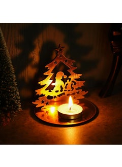Webelkart Webelkart Premium Merry Christmas Tree Shape Tealight Candle Holder for Home and Dining Decor,Tree Statue Showpieces Merry Christmas Ornaments for Table Decor  - Image 3