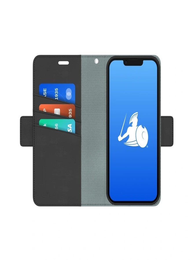 DefenderShield EMF Protection & 5G Anti Radiation iPhone 13 Case - RFID Blocking EMF Shield Detachable Wallet Case with Magnetic Closure (Black) - Image 1