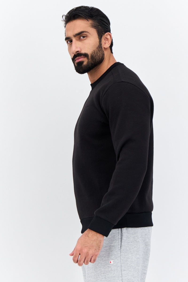 Champion Men Comfort Fit Outdoor Sweatshirts, Black  - Image 2