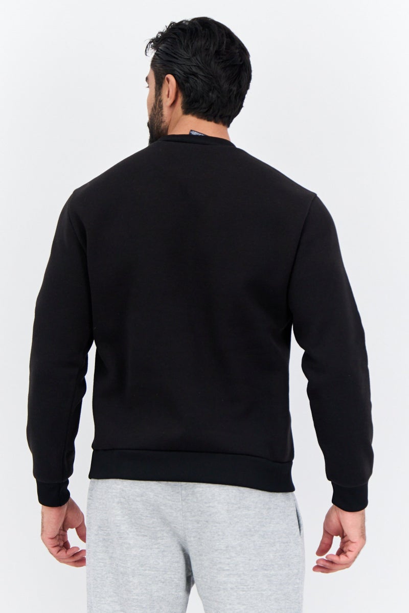 Champion Men Comfort Fit Outdoor Sweatshirts, Black  - Image 3