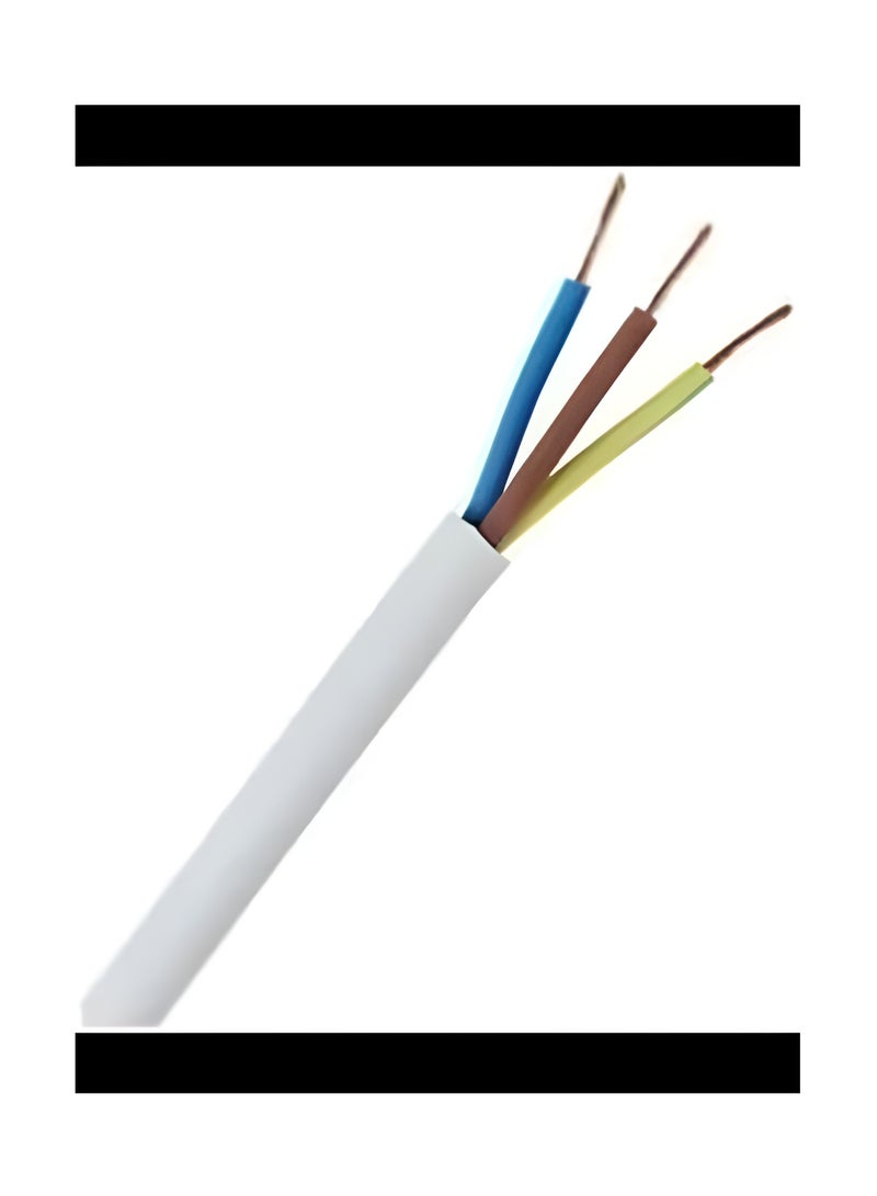 Electrical PVC Flexible Wire Power Cord 3 Core Extension Wire Copper Wire Flexible Cable Customized Length Available (1.5mm 1mtr)  - Image 1