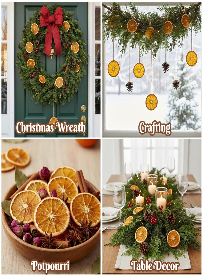 Pextian 30pcs Dried Orange Slices with Twine Strings, Natural Dehydrated Orange Slices, Christmas Wreath Making Supplies for X-mas Tree Decoration, Garland, Centerpiece, DIY Crafts, Gift Wrapping, Potpourri - Image 4