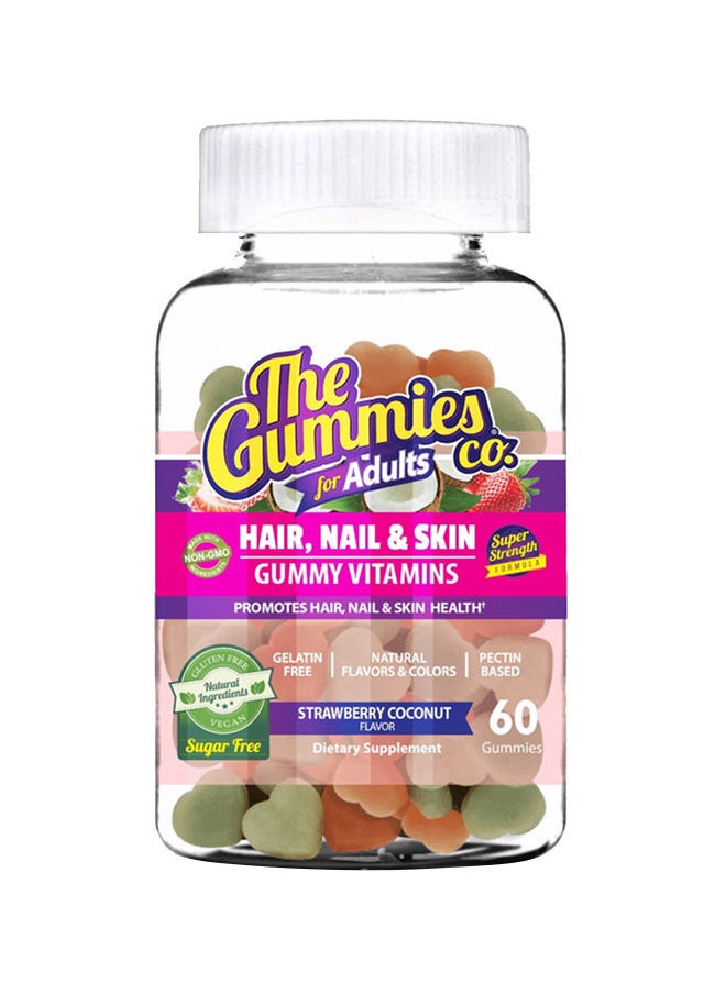 The Gummies Co Hair, Nails & Skin Gummy (Adults) - 60 Gummies 