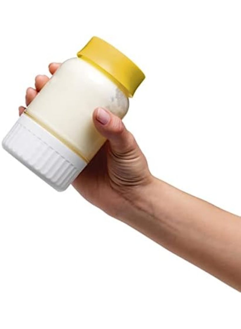 SYOSI صانع الزبدة – فاصل كريمة بلاستيكي متعدد الوظائف لصنع الزبدة في المنزل، زجاجة صنع زبدة سهلة الاستخدام للمطبخ، الطهي، الخبز، خفق بدون فوضى، زبدة لذيذة - Image 5