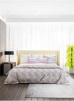 Raymond Raymond Home Queen Flat Sheet Bedsheet 110 Thread Count Luxirious Mercerised 100% Cotton Bedding Printed Pre Shrunk Percale Finish Skin Safe Bed Linen and 2 Pillow Case - Multicolor (224 * 254 CM)  - Image 4