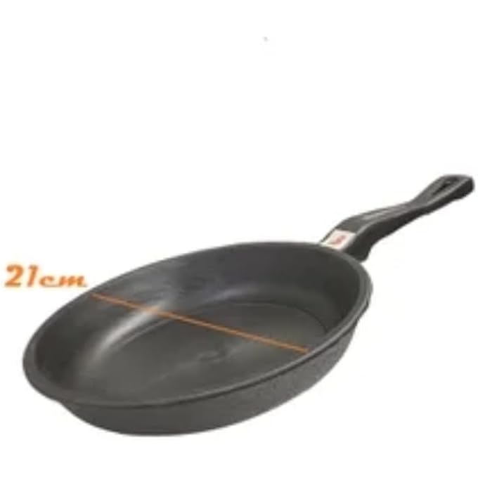 ايدا مقلاة حديد زهر مسبقة التتبيل، قطر 21 سم، لون أسود - Image 2