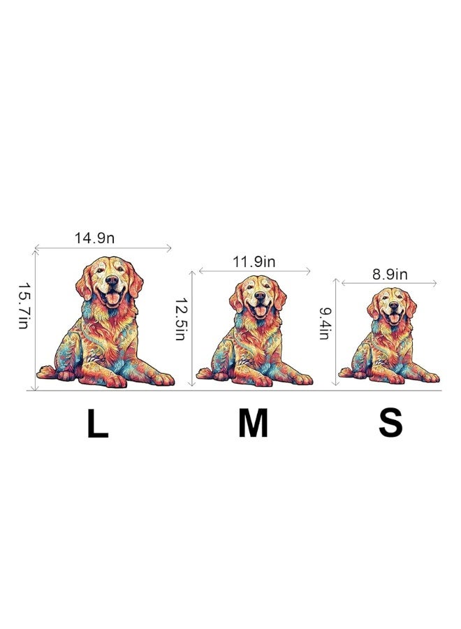 Woodbests ألغاز خشبية WOODBESTS للبالغين، لغز كلب جولدن ريتريفر المخلص (M، 200 قطعة، 12.5"x11.9") صندوق خشبي جميل، ألغاز خشبية بشكل فريد، هدايا عيد ميلاد للبالغين والأطفال، لعبة عائلية - Image 5
