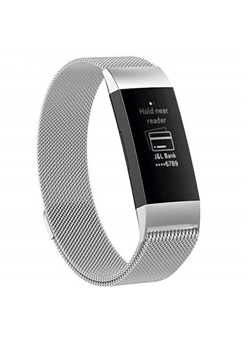Generic - Stainless Steel Magnetic Milanese Loop Band Replacement Wristband Strap for Fitbit Charge 3 - Image 1