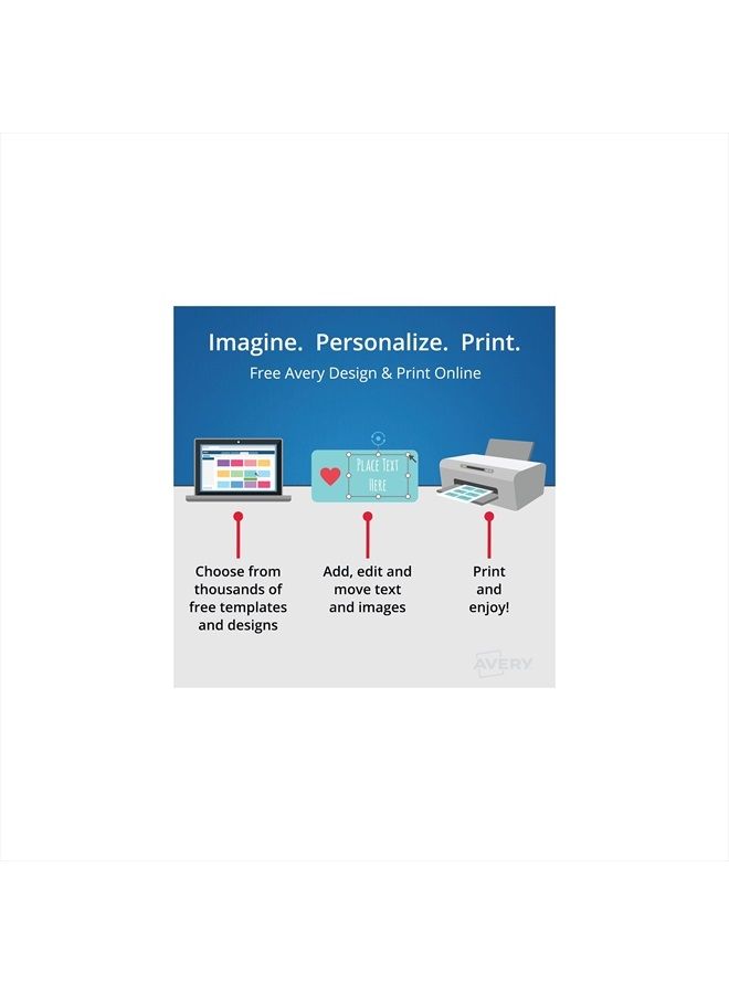 Avery Self-Adhesive Removable Labels, 0.5 x 1.75 Inches, White, 840 per Pack (05422) - Image 4