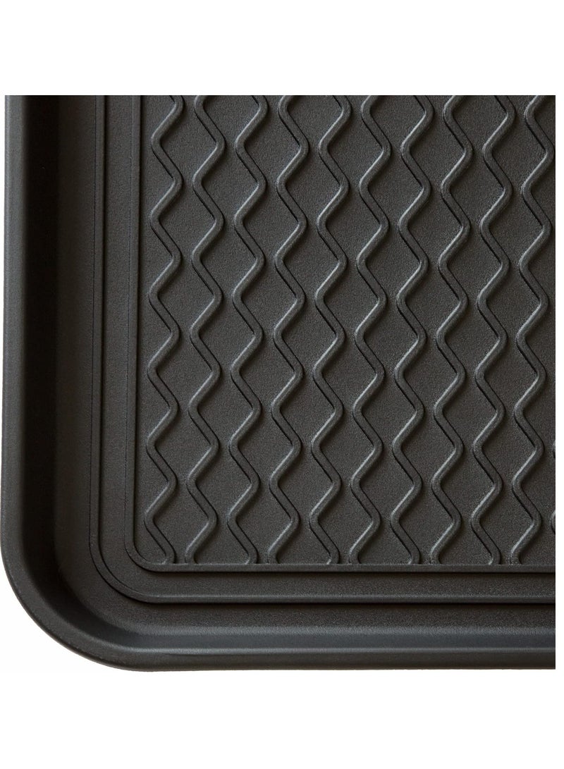 Bukela All-Weather Indoor/Outdoor Boot Tray - Weather-Resistant Hard Plastic Shoe Mat with Raised Edge for Entryways, Decks,(Black) - Image 5