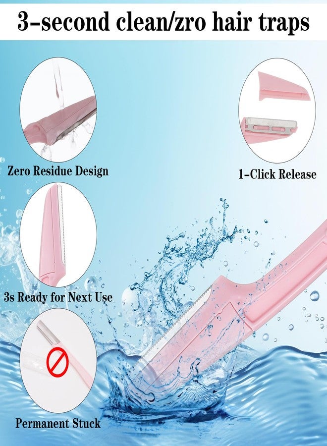 Guduling 9pcs Dermaplane Razors, Brow Razors for Women, Foldable Razor for Eyebrows, Eye Brow, Shaver, Facial Dermaplaning Tool for Women & Men Sensitive Skin 3 Colors - Image 4