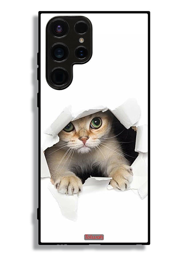 Tolwak Samsung Galaxy S23 Ultra 5G Protective Case Cover Cat Appearing - Image 3