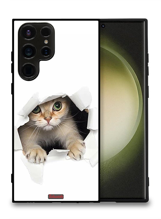 Tolwak Samsung Galaxy S23 Ultra 5G Protective Case Cover Cat Appearing - Image 2