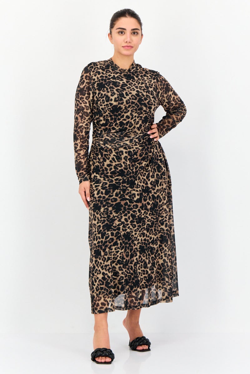 Kathy Ireland Women Animal Print Maxi Dress, Multicolor  - Image 1